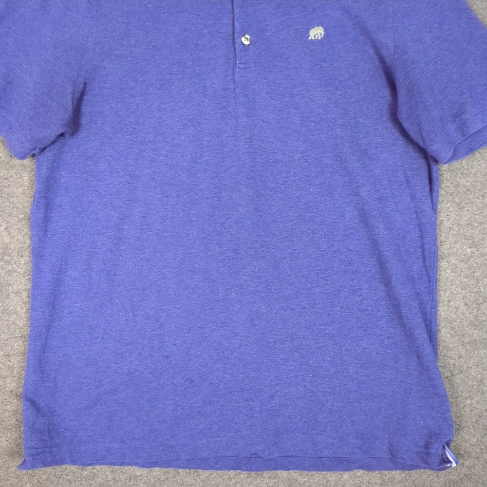 Banana Republic Mens XL Purple Heathered Elephant Logo Short Sleeve Polo Shirt